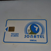 Senegal-(SN-SON-0020B-sen-17a/1)-LOGO-red-with Moreno-(15)-(40units)-(not Number)-used Card+1card Prepiad Free - Sénégal