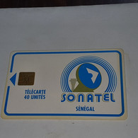 Senegal-(SN-SON-0020B-sen-17a/2)-LOGO-red-with Moreno-(16)-(40units)-(not Number)-used Card+1card Prepiad Free - Sénégal