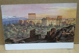 BAALBEK (Liban) Carte Illustrée Ruines Antiques PELBERG - Líbano