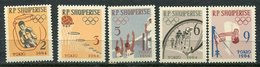 ALBANIA 1963 Olympic Games Perforated Set MNH / **  Michel 747-51A - Albania