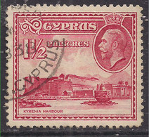 Cyprus 1934 KGV 1 1/2 P Kolossi Castle Used SG 137 ( K709 ) - Chypre (...-1960)