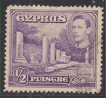 Cyprus 1938 - 51 KGV1 1/2pi Marble Forum Salamis Used SG 152a ( J1434 ) - Chypre (...-1960)