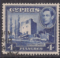 Cyprus 1938 - 51 KGV1 4pi Kolossi Castle Used SG 156b ( H1447 ) - Chypre (...-1960)