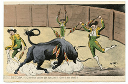 Jean Robert.contre La Corrida.illustration Caricature Satirique De La Corrida. - Robert