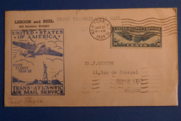 N1 ETATS UNIS BELLE LETTRE 1939 PPREMIER VOL  NEW YORK POUR PARIS FRANCE+ T.S.A+ AFFRANCHISSEMENT PLAISANT - 1c. 1918-1940 Covers