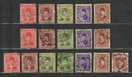 Egypt - 1927-44 - RARE Lot - Perfin. - ( King Farouk - King Fouad ) - Usados