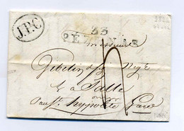 33 PEZENAS / Dept De L'Herault /  Cachet JPC / 1822 - 1801-1848: Vorläufer XIX