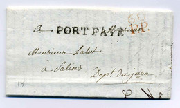 PORT PAYE PARIS + 60PP (rouge) / Dept De La Seine / 1811 - 1801-1848: Vorläufer XIX