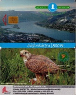 TARJETA TELEFONICA DE HUNGRIA. PARQUES NACIONALES Y HALCÓN. HU-P-1999-35. (079) - Águilas & Aves De Presa