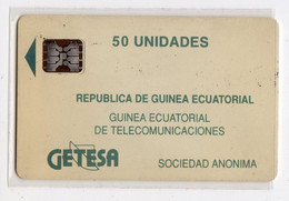 GUINEE EQUATORIALE REF MV CARDS EQG-03 50 UNIDADES SC5 LOGO BLUE - Guinée-Equatoriale