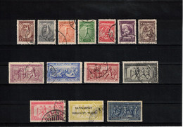 Greece / Griechenland 1906 Olympic Games  Fine Used + 3 Dr. Overprinted + 5 Dr MH  Michel 144 - 157 - Oblitérés