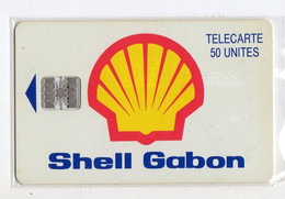 GABON REF MV CARDS GAB-31b 50 U SC7 ISO SHELL GABON Sans N° Au Verso - Gabun