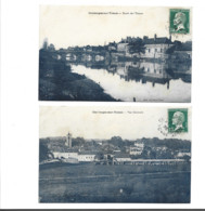 89 Coulanges Sur Yonne Lot De 2 Cartes Vue Générale - Bords De L'yonne - Coulanges Sur Yonne