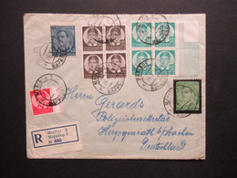 Jugoslawien 1935 Freimarken König Peter II. Randstücke / Randbedruckung / Leerfelder Einschreiben Maribor 3 - Storia Postale