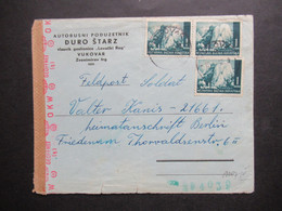 Kroatien 1941 Besetzung 2.WK Feldpost Brief FP Nr. 21661 Nach Berlin Mehrfachzensur OKW Stempel + Zensurstreifen - Croatia