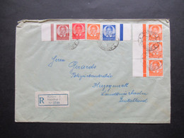 Jugoslawien 1937 Freimarken König Peter II. Randstücke / Randbedruckung / Leerfelder Einschreiben Maribor 1 - Storia Postale