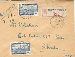 1947- Enveloppe RECC. De  GUYOTVILLE / ALGER    Affr.   Ae à  20 F - Storia Postale