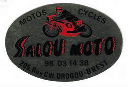 454 - AUTOCOLLANT - SALOU MOTO ( MAGASIN CYCLES ET MOTOS ) BREST - Aufkleber