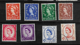 1959 USED Great Britain Mi 282-4yz, 321-325xy Phosphor-graphite - Used Stamps
