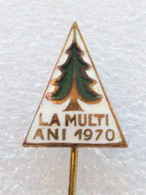 HAPPY NEW YEAR 1970 ROMANIA -  Christmas TREE, NTIONAL PARK, NATURE FLORA Green / EXRA RARE !!! - Noël