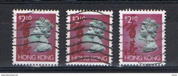 HONG-KONG:  1995  ELIZABETH  -  2 D.10  USED  STAMPS  -  REP.  3  EXEMPLARY  -  YV/TELL. 776 - Used Stamps