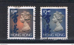 HONG-KONG:  1993  ELIZABETH  -  1 D.30 + 2 D.40  USED  STAMPS  -  YV/TELL. 728 + 730 - Gebruikt