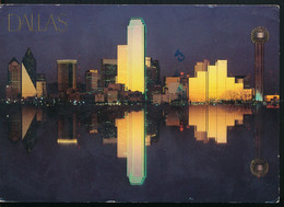 °°° 25535 - USA - TX - DALLAS - SKYLINE - 1989 With Stamps °°° - Dallas