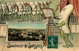 Soissons * Souvenir De La Commune * Haricots Humanisés Chef D'orchestre - Soissons