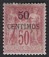 France Colonies Maroc N°6* 50 Centimos Sur 50c Rose Type II Frais & TTB - Neufs