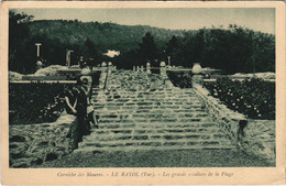 CPA LE RAYOL Les Grands Escaliers De La Plage (1110989) - Rayol-Canadel-sur-Mer