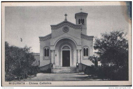 CPA LIBYA LIBYE MISURATA CHIESA CATTOLICA - STAIN TO TOP RIGHT - MORE LIBYA FOR SALE - Libia