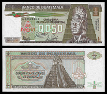 GUATEMALA BANKNOTE - 50 CENTAVOS DE QUETZAL 1988 P#65 UNC (NT#03) - Guatemala