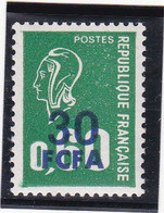 REUNION - Timbre Neuf Vert De 0,60 De FRANCE, Série Marianne De Béquet, Surcharge C.F.A. Noir De 30c. - Autres & Non Classés