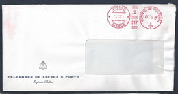 Carta Com Flâmula Dos TLP, Picoas, Lisboa 1970. Telefones De Lisboa E Porto. Telephones From Lisbon And Porto. - Machines à Affranchir (EMA)