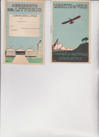 LIBRETTO DI VOLO - AEROPORTO DEL LITTORIO, COMPAGNIA NAZIONALE AERONAUTICA. .ILLUSTRATO DA  ERCOLI - Flight Certificates
