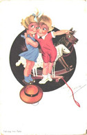 Chicky Spark:Telling The Tale, Kids With Rocking Horse And Wheeled Dog, Pre 1923 - Spark, Chicky