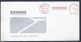 Flâmula Da Siemens Electrotécnica, De 1970, Lisboa. Companhia De Eletricidade. Siemens Electrotécnica Streamer. Electric - Macchine Per Obliterare (EMA)