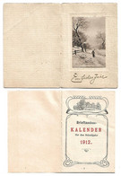 Petit Calendrier De Poche En Allemand Complet Brieftaschen Kalender Ein Frohes Jahr Calendar Calendario 1912 - Small : 1901-20