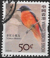 HONG KONG 2006 Birds -  50c - Scarlet Minivet FU - Oblitérés