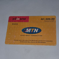 NIGERIA-(NG-MTN-REF-002C)-all In One-pay As You Go-(1)-(N1.500.00)-(2723-0125-8646)-used Card+1card Prepiad Free - Nigeria