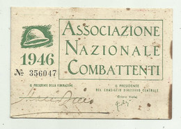 ASSOCIAZIONE NAZIONALE COMBATTENTI ANNO 1946  - FED. GENOVA - CM. 10,8X7,5 - Historical Documents
