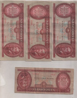 Hongrie, 100 Forint Magyar Nemzeti Bank 1968/1984/1989/1992 - Hungary