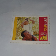 Burkina Faso-(BF-CEL-REF-13/1)-man And Child-(4)-(1000fcfa)-(88-14-32-03-75-88)-used Card - Burkina Faso