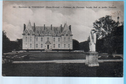 Thénezay -  Chateau Du Porteau, Façade Sud Et Jardin Français - Thenezay