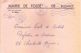 FRANCE : OFFICIAL ENVELOPE : MAYOR OFFICE OF DE FOSSE : USED IN 1974 WITH OFFICE SEAL : MAIRIE DE FOSSE - Brieven En Documenten