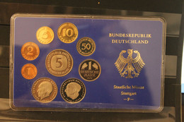 Deutschland, Kursmünzensatz Spiegelglanz (PP), 1975, F - Ongebruikte Sets & Proefsets