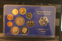 Deutschland, Kursmünzensatz Spiegelglanz (PP), 1975, F - Mint Sets & Proof Sets