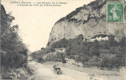 Delcampe - CPA Yenne Les Gorges De La Balme L'Entrée Du Fort De Pierre-Châtel - Yenne