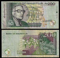 MAURITIUS BANKNOTE 200 RUPEES 1999 P#52a VF (NT#03) - Mauricio
