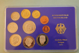 Deutschland, Kursmünzensatz Spiegelglanz (PP), 1985, F - Ongebruikte Sets & Proefsets